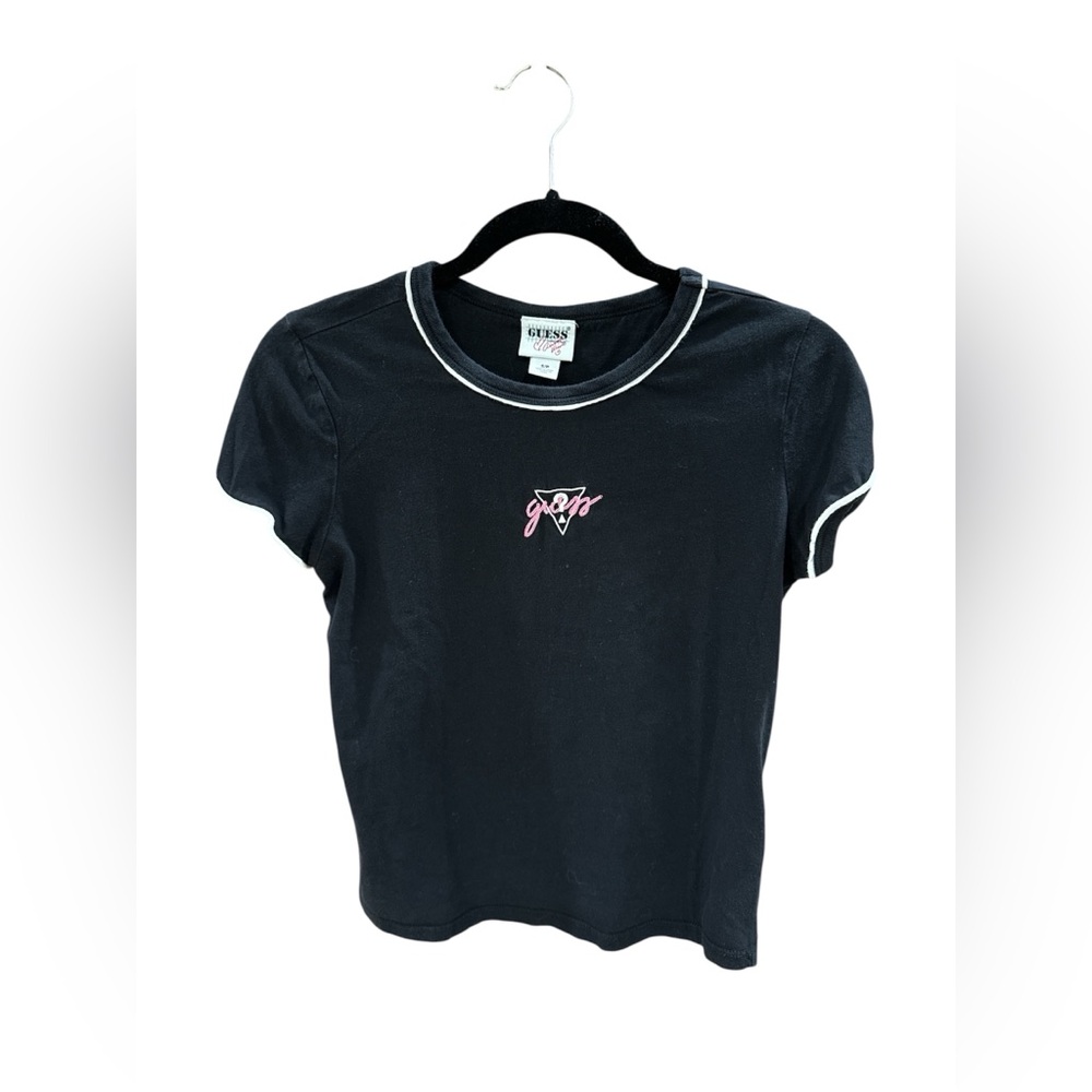 Sydney Sweeney Guess Originals x Anna Nicole Smith Black Tee with Pink Accent